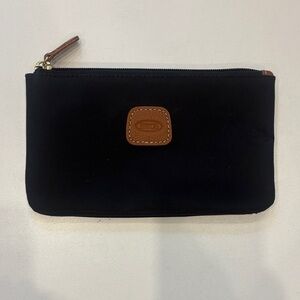Bric's Black Mini Bag with Brown Accents
